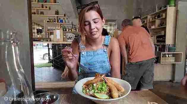 Agatha Vega aka agathavegaa naughty at home eating her gagging roommate while showing off boobs