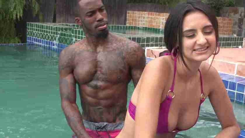Eliza Ibarra hot pool fuck with bbc lover