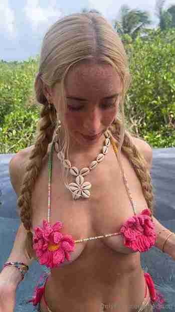 MadisonMoores aka Madison naughty babe sneaks into swimming pool and fucks friend