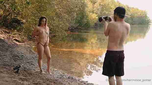 Hermione Potter – Outdoor Lake Handjob And Fuck With Creamy Finish